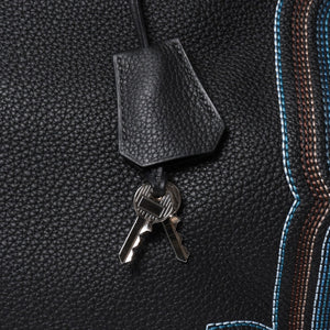 新品同様 HERMES エルメス オータクロア 40 ウェスタン 刺繍 ハンドバッグ ノワール トゴ Z刻印 SV金具 内縫い 中古 4a010131