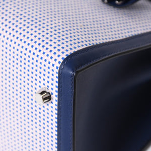 新品同様 HERMES エルメス ケリー28 トワルキャドリーユ スイフト ブルーサフィール エクリュ モーヴ 外縫い U刻印 中古 4a010179