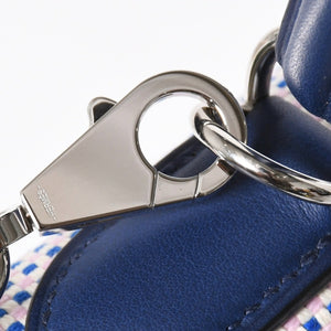 新品同様 HERMES エルメス ケリー28 トワルキャドリーユ スイフト ブルーサフィール エクリュ モーヴ 外縫い U刻印 中古 4a010179