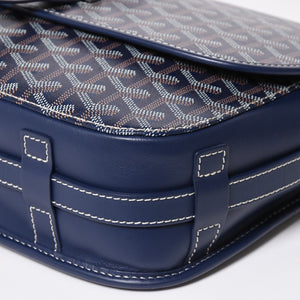 新品同様 GOYARD ゴヤール ベルヴェデーレMMバッグ ショルダーバッグ BELVE3MMLTY02CG02P ネイビー シルバー金具 中古 4a010511