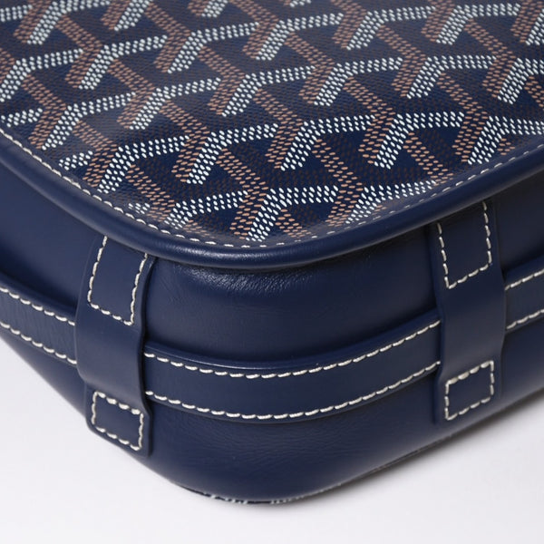 新品同様 GOYARD ゴヤール ベルヴェデーレMMバッグ ショルダーバッグ BELVE3MMLTY02CG02P ネイビー シルバー金具 中古 4a010511