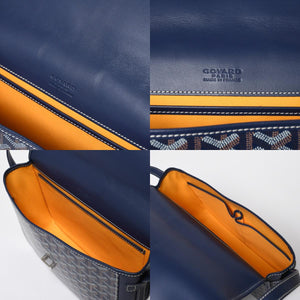 新品同様 GOYARD ゴヤール ベルヴェデーレMMバッグ ショルダーバッグ BELVE3MMLTY02CG02P ネイビー シルバー金具 中古 4a010511