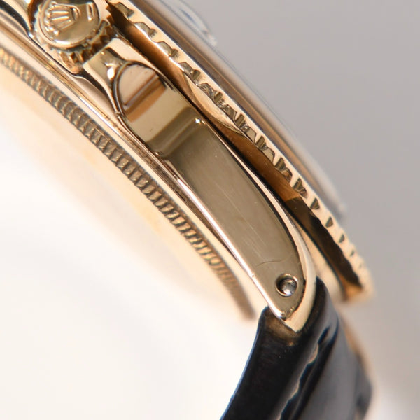 ROLEX ロレックス GMTマスター 腕時計 1675/8 重量約77.10g 18KYG AT ブラウン文字盤 レザー 美品 中古 4a010224
