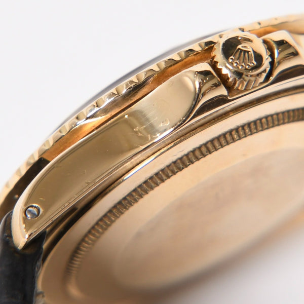 ROLEX ロレックス GMTマスター 腕時計 1675/8 重量約77.10g 18KYG AT ブラウン文字盤 レザー 美品 中古 4a010224