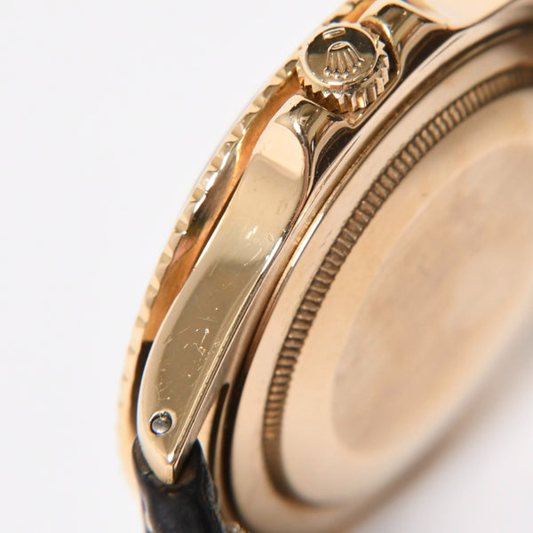 ROLEX ロレックス GMTマスター 腕時計 1675/8 重量約77.10g 18KYG AT ブラウン文字盤 レザー 美品 中古 4a010224