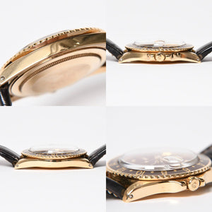 ROLEX ロレックス GMTマスター 腕時計 1675/8 重量約77.10g 18KYG AT ブラウン文字盤 レザー 美品 中古 4a010224