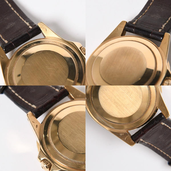 ROLEX ロレックス GMTマスター 腕時計 1675/8 重量約77.10g 18KYG AT ブラウン文字盤 レザー 美品 中古 4a010224