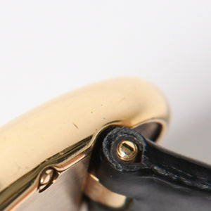 極美品 CARTIER カルティエ べニュワール アロンジェ 腕時計 2605 重量約42.57g 18KYG クオーツ ブラック ゴールド シルバー文字盤 中古 4a010225
