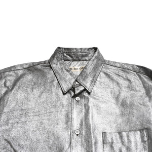 COMME des GARCONS Long Sleeve Shirt GB-040080 AD1994 Tanaka Homme One Size Silver Print Coating Good Condition Used 4a009322