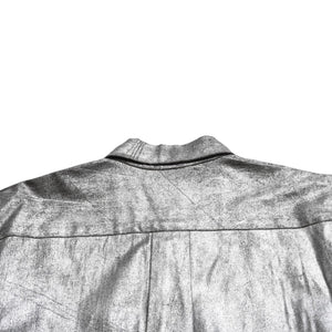 COMME des GARCONS Long Sleeve Shirt GB-040080 AD1994 Tanaka Homme One Size Silver Print Coating Good Condition Used 4a009322