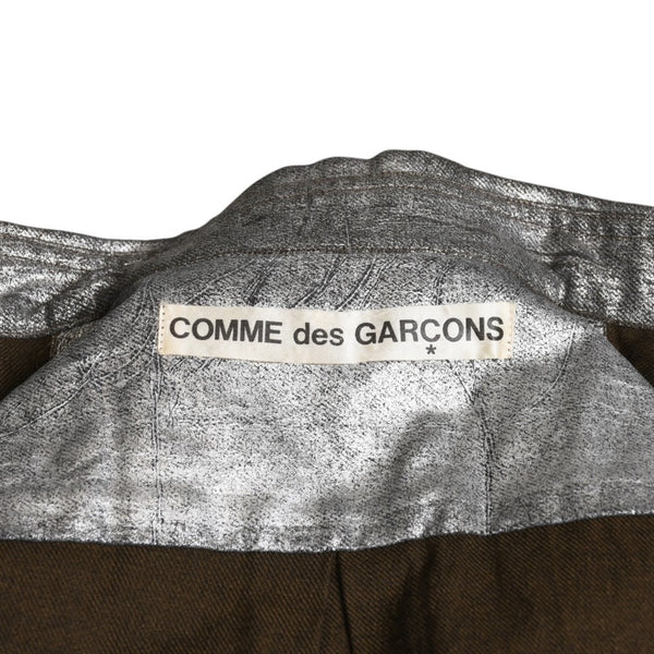 COMME des GARCONS Long Sleeve Shirt GB-040080 AD1994 Tanaka Homme One Size Silver Print Coating Good Condition Used 4a009322