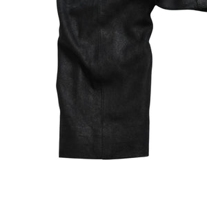 ANN DEMEULEMEESTER アンドゥムルメステール ナポレオンレザージャケット 36サイズ ブラック ダブルブレスト クロップド丈 美品 中古 4a009311