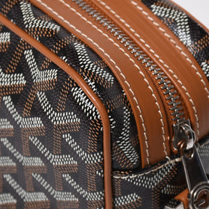 極美品 GOYARD ゴヤール カップヴェールPM ショルダーバッグ ブラウン PVC レザー シルバー金具 中古 4a010239