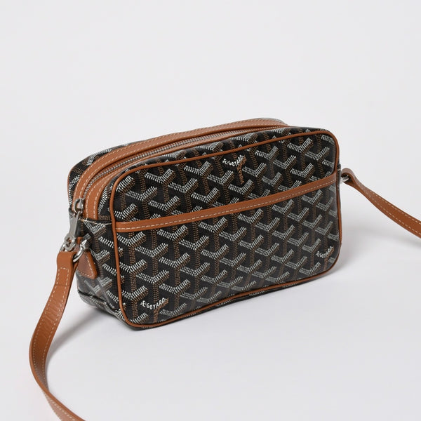 極美品 GOYARD ゴヤール カップヴェールPM ショルダーバッグ ブラウン PVC レザー シルバー金具 中古 4a010239