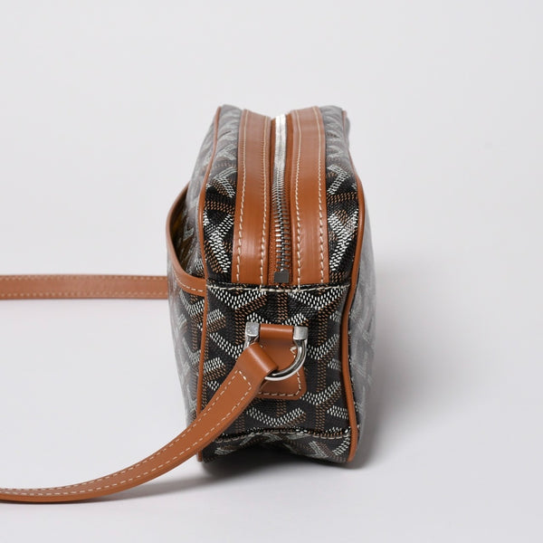 極美品 GOYARD ゴヤール カップヴェールPM ショルダーバッグ ブラウン PVC レザー シルバー金具 中古 4a010239