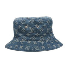 画像をギャラリービューアに読み込む, LOUIS VUITTON ルイヴィトン モノグラムデニム バケットハット LV ハット デニム ブルー M78772 美品 中古 4a000923