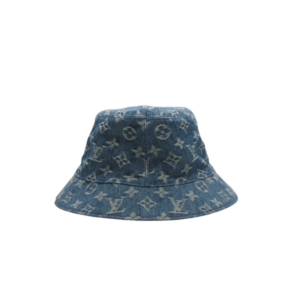 LOUIS VUITTON Monogram Denim Bucket Hat LV Hat Denim Blue M78772 Good Condition Used 4a000923