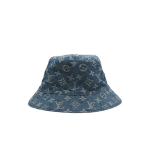 LOUIS VUITTON ルイヴィトン モノグラムデニム バケットハット LV ハット デニム ブルー M78772 美品 中古 4a000923