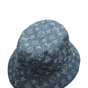 LOUIS VUITTON ルイヴィトン モノグラムデニム バケットハット LV ハット デニム ブルー M78772 美品 中古 4a000923