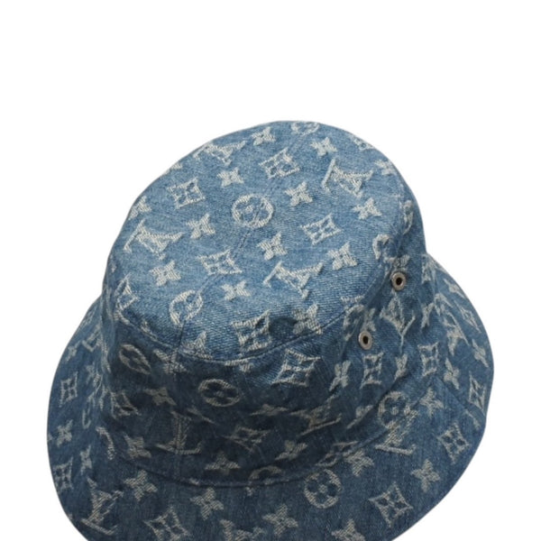 LOUIS VUITTON ルイヴィトン モノグラムデニム バケットハット LV ハット デニム ブルー M78772 美品 中古 4a000923