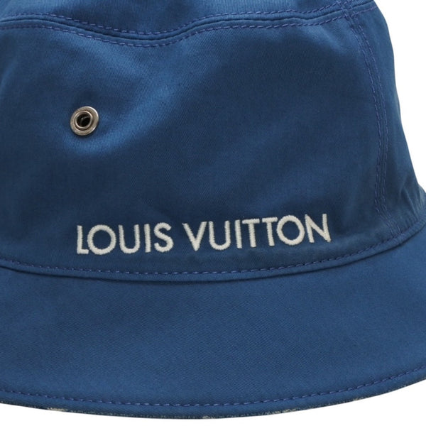 LOUIS VUITTON ルイヴィトン モノグラムデニム バケットハット LV ハット デニム ブルー M78772 美品 中古 4a000923