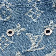 画像をギャラリービューアに読み込む, LOUIS VUITTON ルイヴィトン モノグラムデニム バケットハット LV ハット デニム ブルー M78772 美品 中古 4a000923