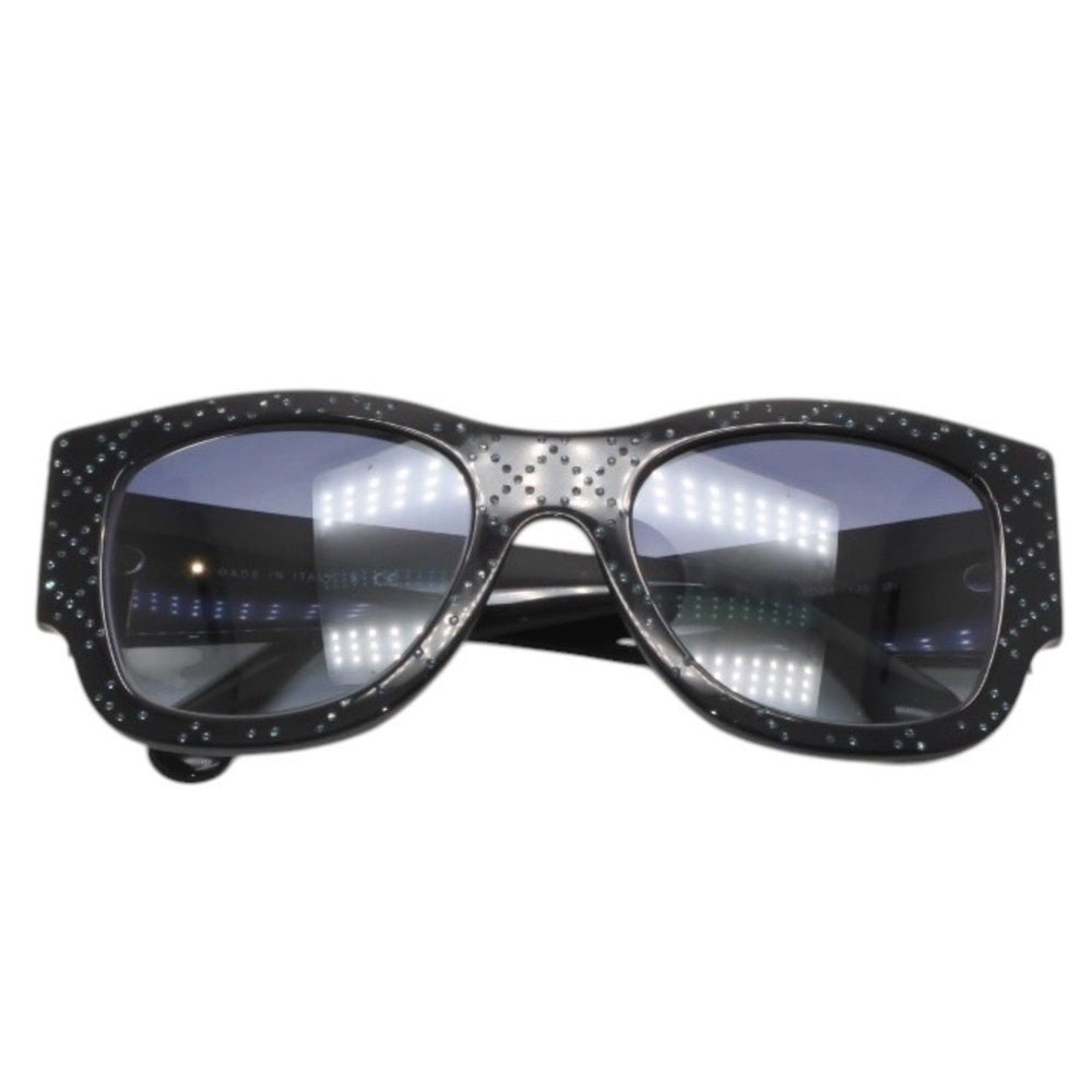 Like new CHANEL Sunglasses Eyewear 5421-B-A c.1426/4L Size 53□21 135 Coco Mark Rhinestone Navy Used 4a001076