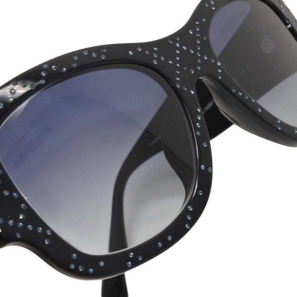 新品同様 CHANEL シャネル サングラス アイウェア 5421-B-A c.1426/4L サイズ53□21 135 ココマーク ラインストーン ネイビー 中古 4a001076