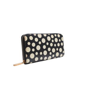 LOUIS VUITTON ルイヴィトン ジッピーウォレット 草間彌生コラボ 長財布 M91573 ドットインフィニティ ゴールド金具 美品 中古 4a000939