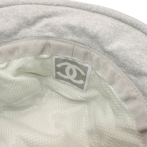 CHANEL CHANEL Sports Line Coco Mark Embroidery Bucket Hat Hat Gray Good Condition Used 4a000130