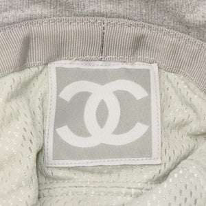 CHANEL CHANEL Sports Line Coco Mark Embroidery Bucket Hat Hat Gray Good Condition Used 4a000130