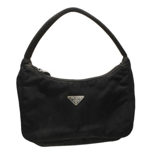 PRADA プラダ ホーボー ワンショルダーバッグ MV515 トライアングルロゴ 三角ロゴプレート ナイロンブラック 美品 中古 4a000860
