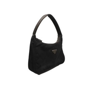 PRADA プラダ ホーボー ワンショルダーバッグ MV515 トライアングルロゴ 三角ロゴプレート ナイロンブラック 美品 中古 4a000860