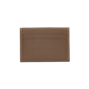 New and unused HERMES Vaux Swift Citizen Twill Card Case Business Card Holder Etoupe K Engraved Used 4a000980