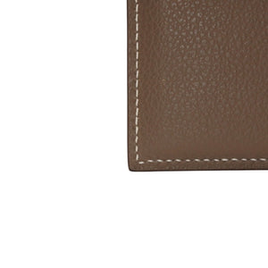 New and unused HERMES Vaux Swift Citizen Twill Card Case Business Card Holder Etoupe K Engraved Used 4a000980