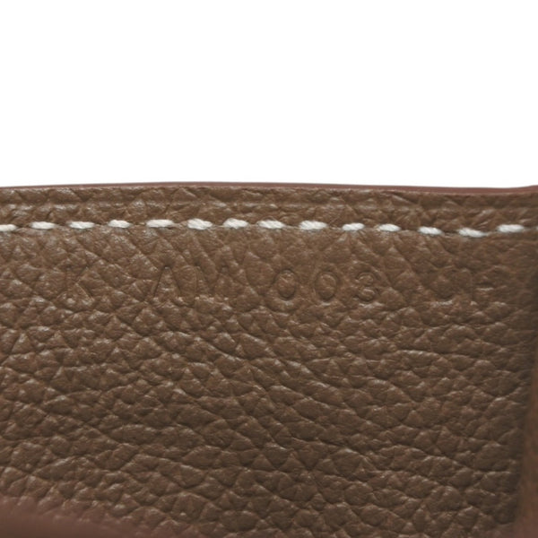New and unused HERMES Vaux Swift Citizen Twill Card Case Business Card Holder Etoupe K Engraved Used 4a000980