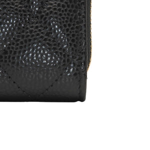 New and unused CHANEL Classic Zip Coin Case Coin Purse AP0216 Random Number Coco Mark Grained Calfskin Used 4a000468