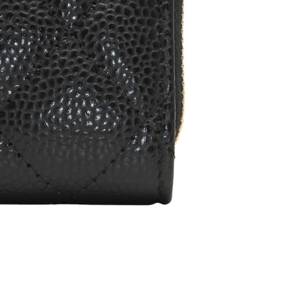 New and unused CHANEL Classic Zip Coin Case Coin Purse AP0216 Random Number Coco Mark Grained Calfskin Used 4a000468