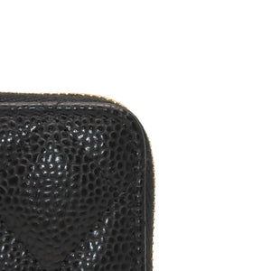 New and unused CHANEL Classic Zip Coin Case Coin Purse AP0216 Random Number Coco Mark Grained Calfskin Used 4a000468