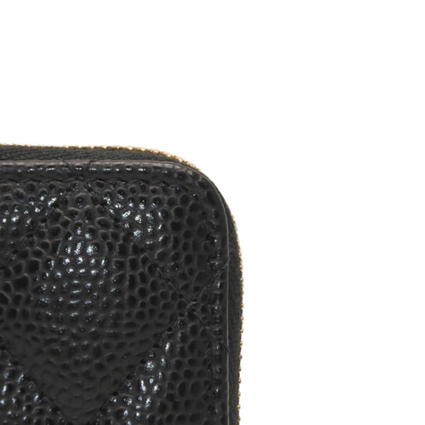 New and unused CHANEL Classic Zip Coin Case Coin Purse AP0216 Random Number Coco Mark Grained Calfskin Used 4a000468