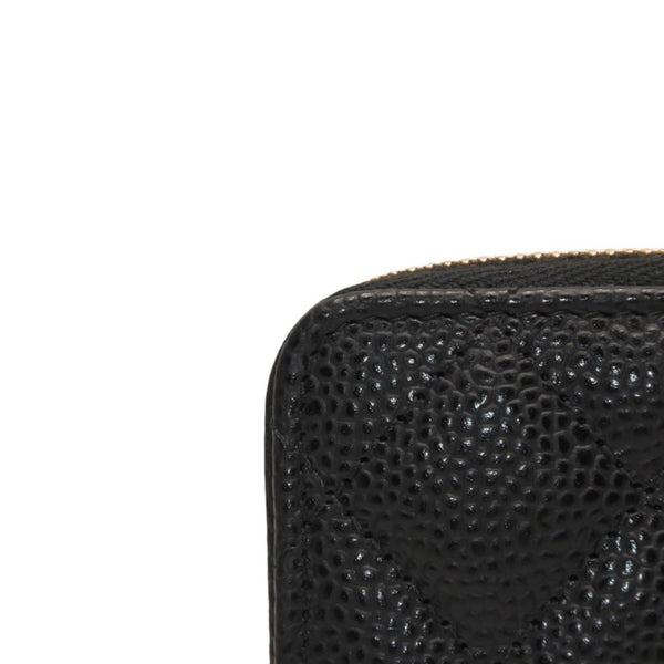 New and unused CHANEL Classic Zip Coin Case Coin Purse AP0216 Random Number Coco Mark Grained Calfskin Used 4a000468