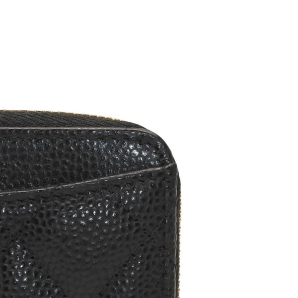 New and unused CHANEL Classic Zip Coin Case Coin Purse AP0216 Random Number Coco Mark Grained Calfskin Used 4a000468