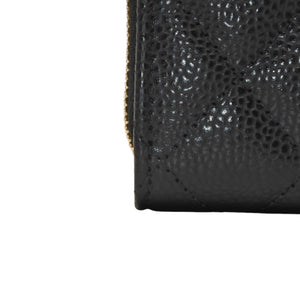 New and unused CHANEL Classic Zip Coin Case Coin Purse AP0216 Random Number Coco Mark Grained Calfskin Used 4a000468