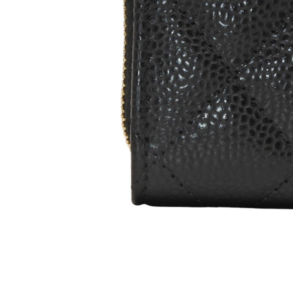 New and unused CHANEL Classic Zip Coin Case Coin Purse AP0216 Random Number Coco Mark Grained Calfskin Used 4a000468