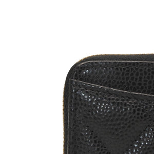New and unused CHANEL Classic Zip Coin Case Coin Purse AP0216 Random Number Coco Mark Grained Calfskin Used 4a000468