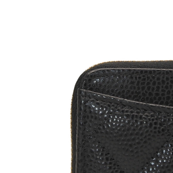 New and unused CHANEL Classic Zip Coin Case Coin Purse AP0216 Random Number Coco Mark Grained Calfskin Used 4a000468