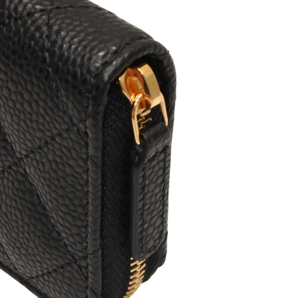 New and unused CHANEL Classic Zip Coin Case Coin Purse AP0216 Random Number Coco Mark Grained Calfskin Used 4a000468