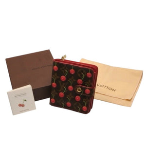 LOUIS VUITTON ルイヴィトン 二つ折り財布 コンパクトジップ さくらんぼ 村上隆 モノグラム M95005 美品 中古 4a000836