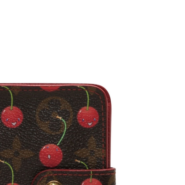 LOUIS VUITTON ルイヴィトン 二つ折り財布 コンパクトジップ さくらんぼ 村上隆 モノグラム M95005 美品 中古 4a000836