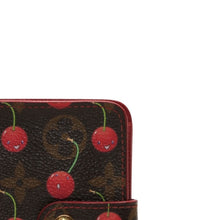 画像をギャラリービューアに読み込む, LOUIS VUITTON ルイヴィトン 二つ折り財布 コンパクトジップ さくらんぼ 村上隆 モノグラム M95005 美品 中古 4a000836